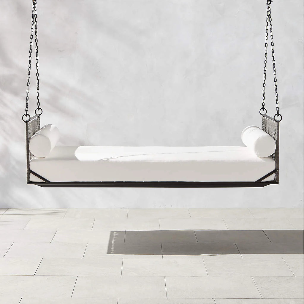 Virasat Double Seater Hanging Swing Without Stand For Balcony, Garden Swing (Grey) Braided & Rope-VIRASAT FURNITURE & FURNISHING